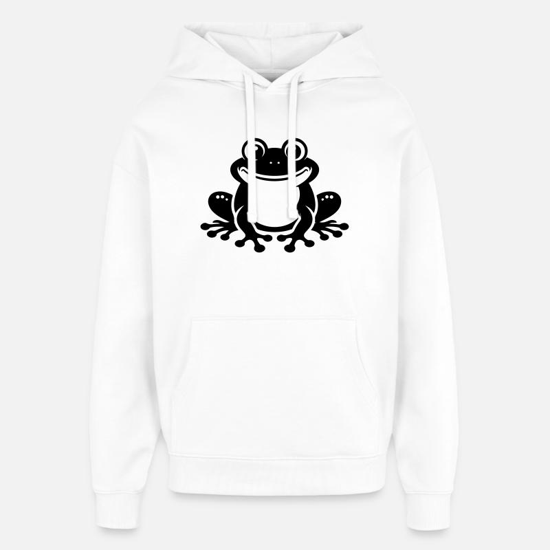 Toad Comic Frog - Oversized Unisex Hoodie by Stanley/Stella - white