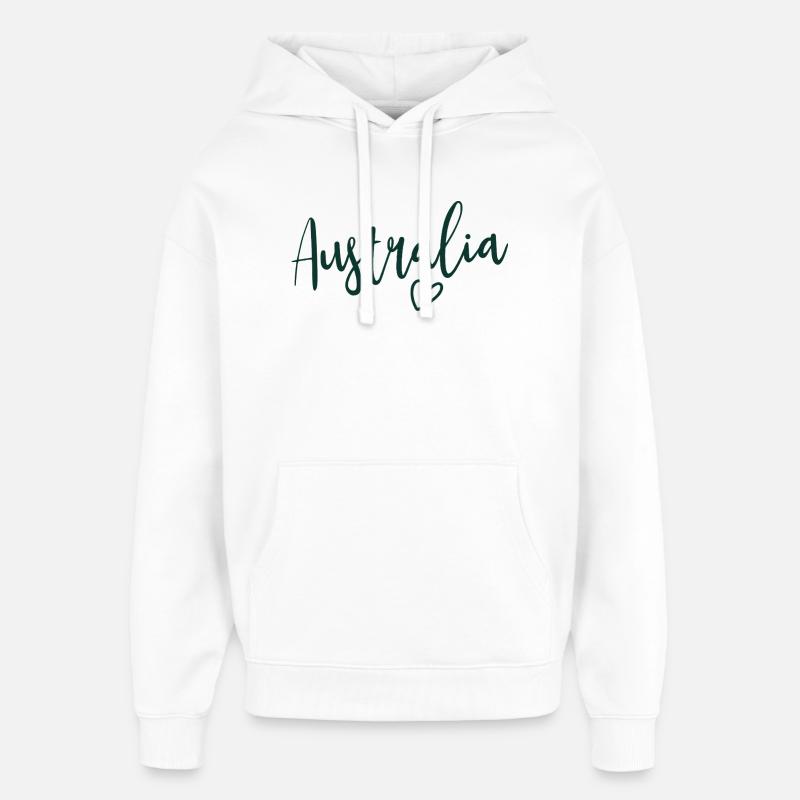 Australia Heart Women’s Love Australia - Sweat à capuche unisexe Stanley/Stella Oversized - blanc