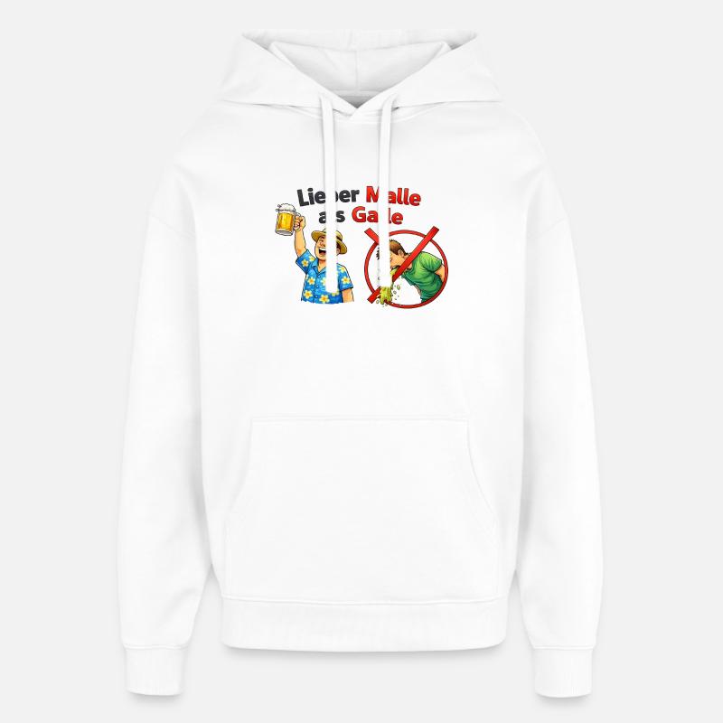Meilleur malle que bile - Majorque - Sweat à capuche unisexe Stanley/Stella Oversized - blanc