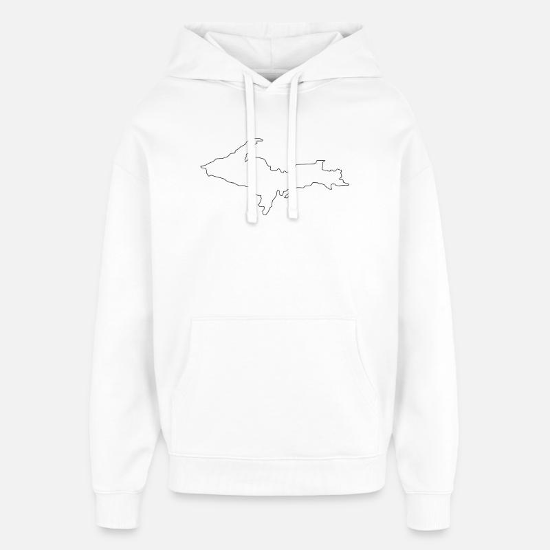 Péninsule supérieure du Michigan - Sweat à capuche unisexe Stanley/Stella Oversized - blanc