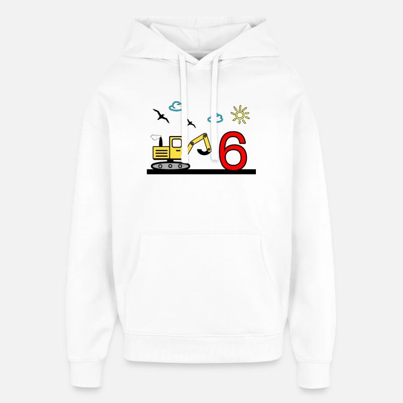Excavatrice - Sweat à capuche unisexe Stanley/Stella Oversized - blanc