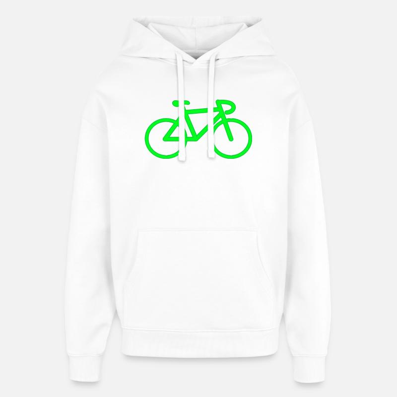 Roue de vélo - Sweat à capuche unisexe Stanley/Stella Oversized - blanc