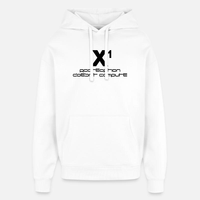 X hoch eins – aggregation doesn't compute - Oversized Unisex Hoodie von Stanley/Stella - Weiß