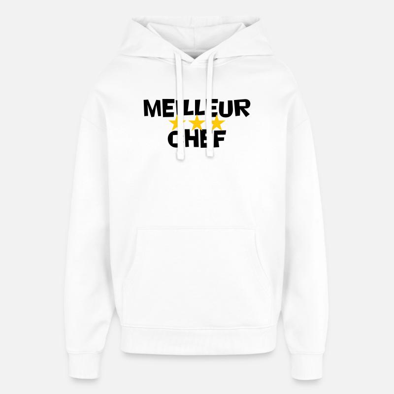meilleur chef - Sweat à capuche unisexe Stanley/Stella Oversized - blanc