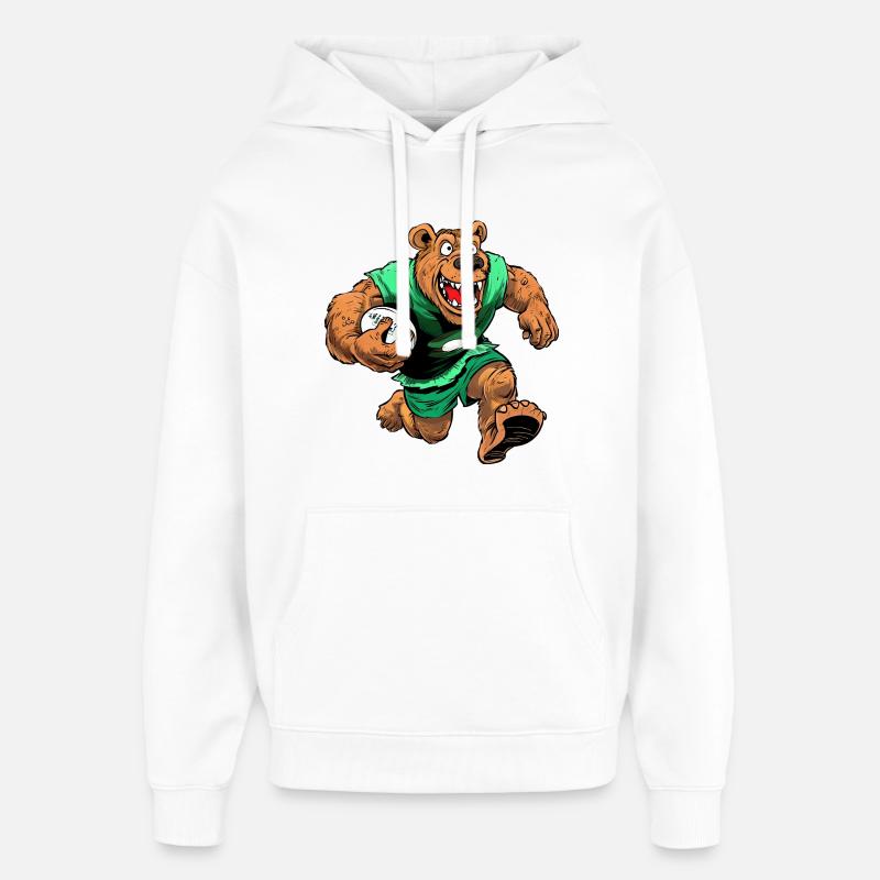 Rugby des Bears - Sweat à capuche unisexe Stanley/Stella Oversized - blanc