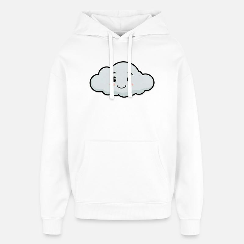 Mon ami nuage câlin - Sweat à capuche unisexe Stanley/Stella Oversized - blanc