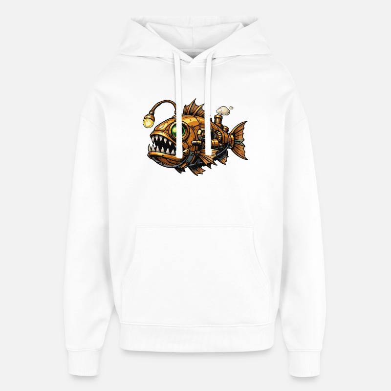 Steampunk dyphavspirah - Stanley/Stella Oversized Hettegenser unisex - hvit