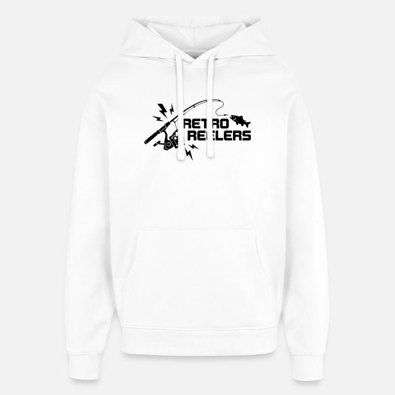 Retro Reelers - Sweat à capuche unisexe Stanley/Stella Oversized - blanc