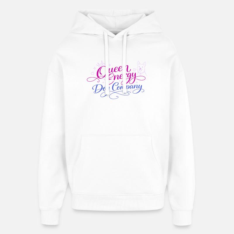 Queen Energy, Compagnie de chiens - Sweat à capuche unisexe Stanley/Stella Oversized - blanc
