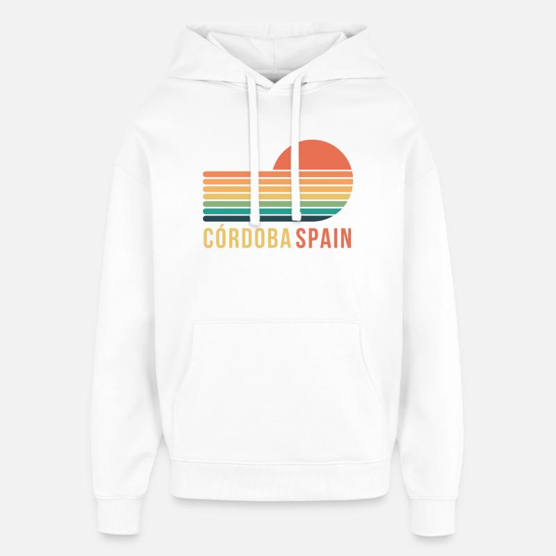 Cordoue, Espagne - Sweat à capuche unisexe Stanley/Stella Oversized - blanc