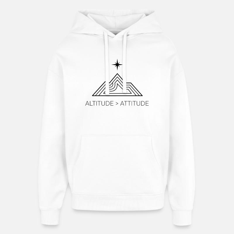 Altitude > Attitude - Sweat à capuche unisexe Stanley/Stella Oversized - blanc