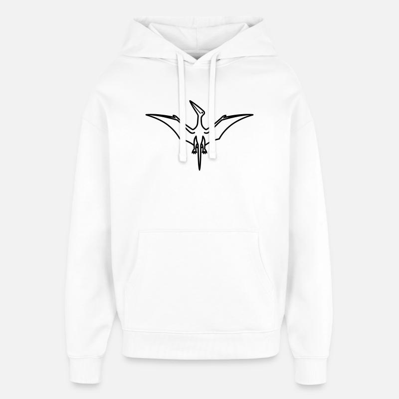 ptérodactyle - Sweat à capuche unisexe Stanley/Stella Oversized - blanc