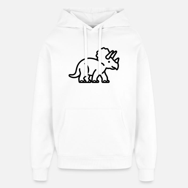 triceratops - Sweat à capuche unisexe Stanley/Stella Oversized - blanc