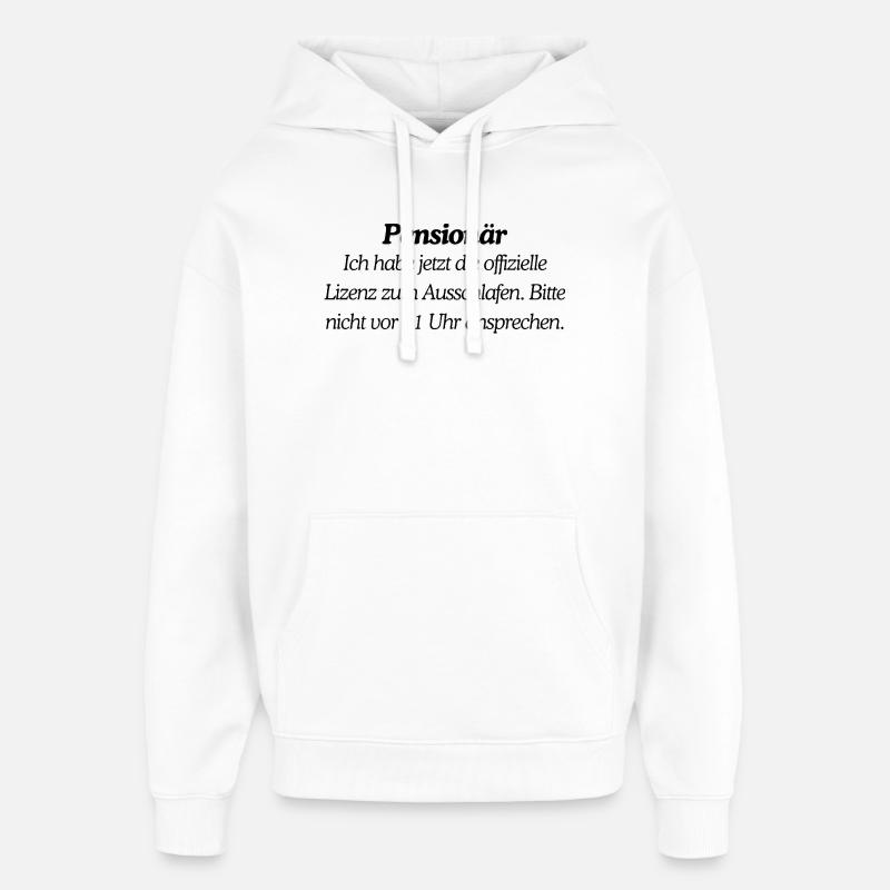 Enfin retraité - Sweat à capuche unisexe Stanley/Stella Oversized - blanc