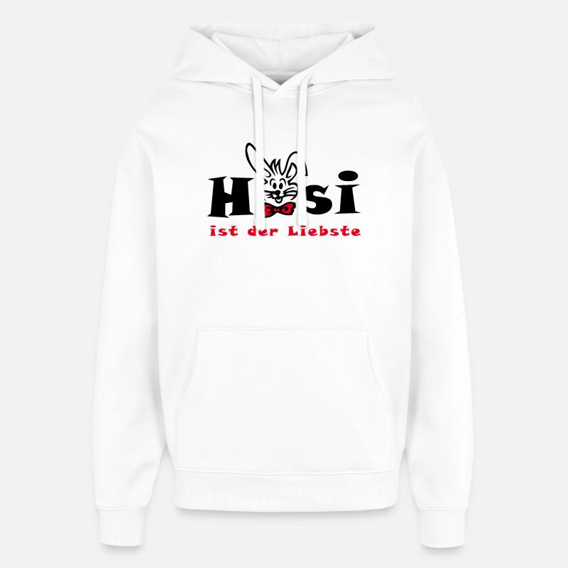 Bunny is the dearest Easter - Oversized Unisex Hoodie by Stanley/Stella - white