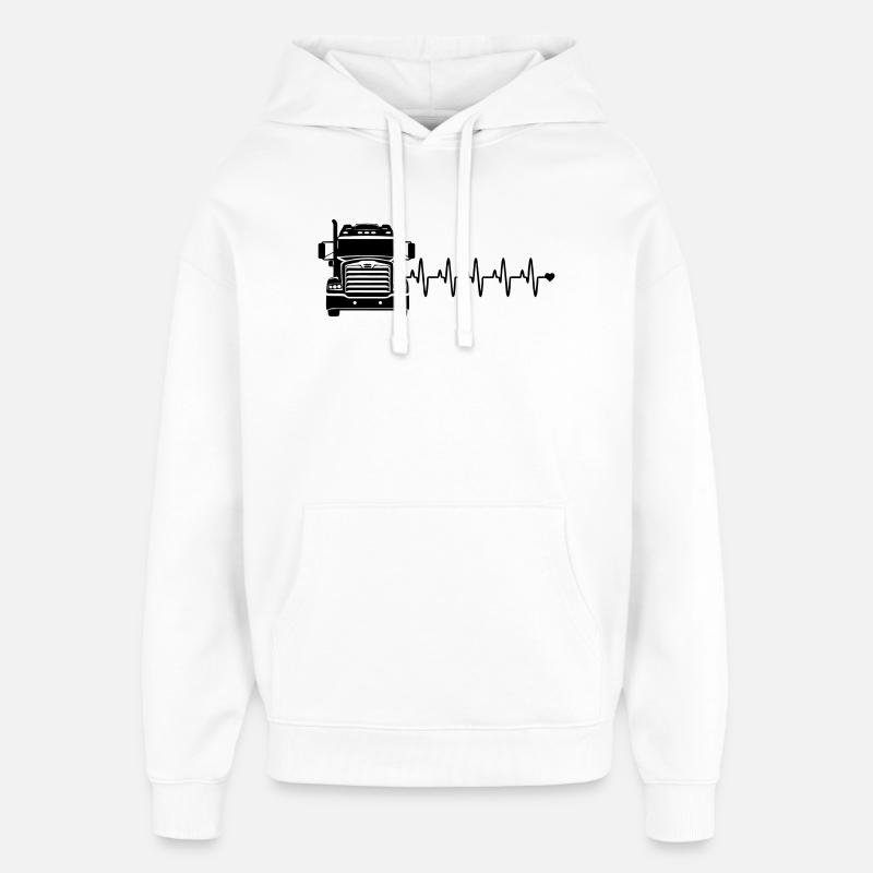 Cœur de Camion - Sweat à capuche unisexe Stanley/Stella Oversized - blanc