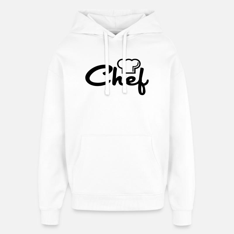 Chef de cuisine - Sweat à capuche unisexe Stanley/Stella Oversized - blanc