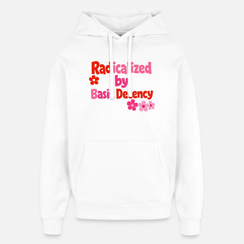 Radical Decency Rétro Bloom - Sweat à capuche unisexe Stanley/Stella Oversized - blanc