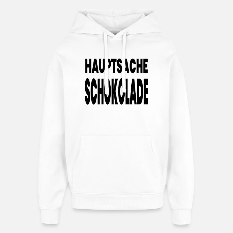 chocolat - Sweat à capuche unisexe Stanley/Stella Oversized - blanc