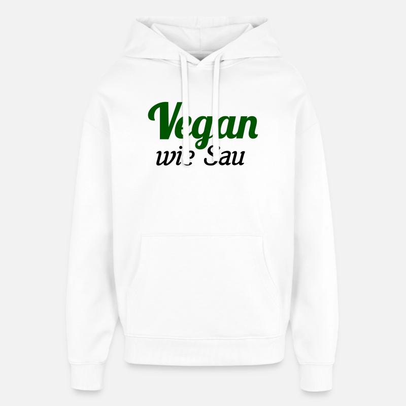 Vegan à mort - Sweat à capuche unisexe Stanley/Stella Oversized - blanc