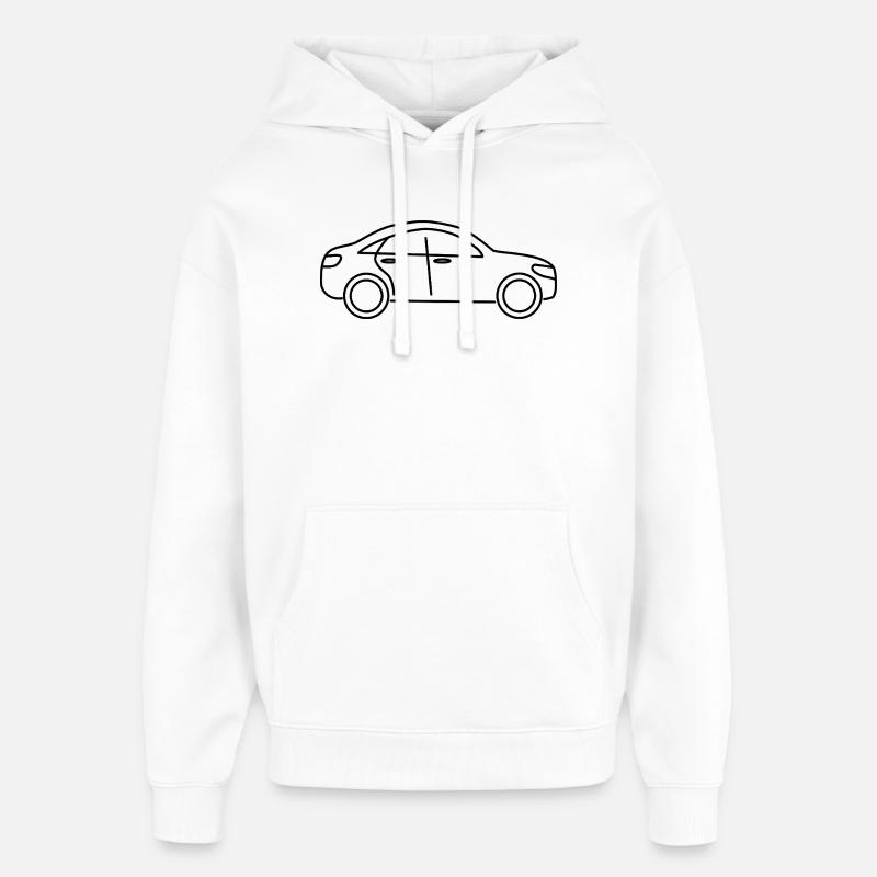 Conception de voiture - Sweat à capuche unisexe Stanley/Stella Oversized - blanc