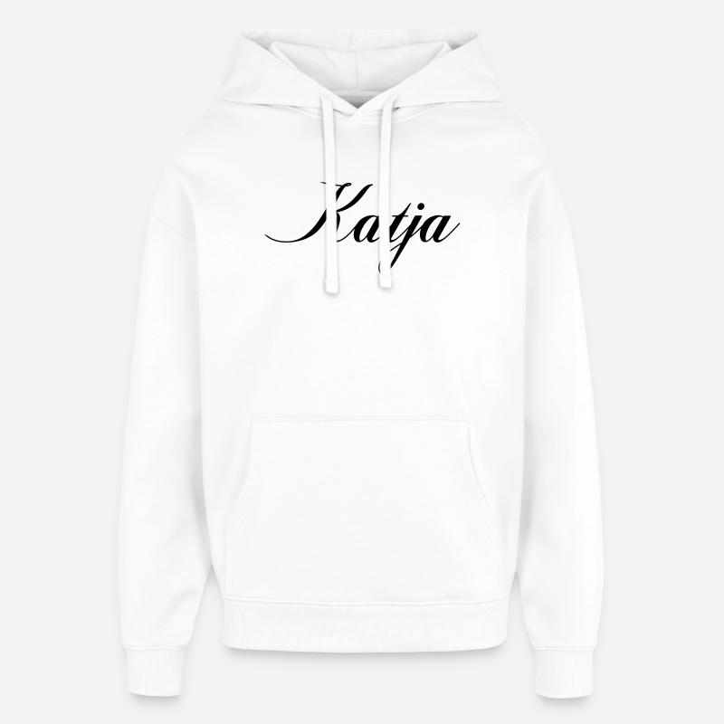 Nom Katja - Sweat à capuche unisexe Stanley/Stella Oversized - blanc