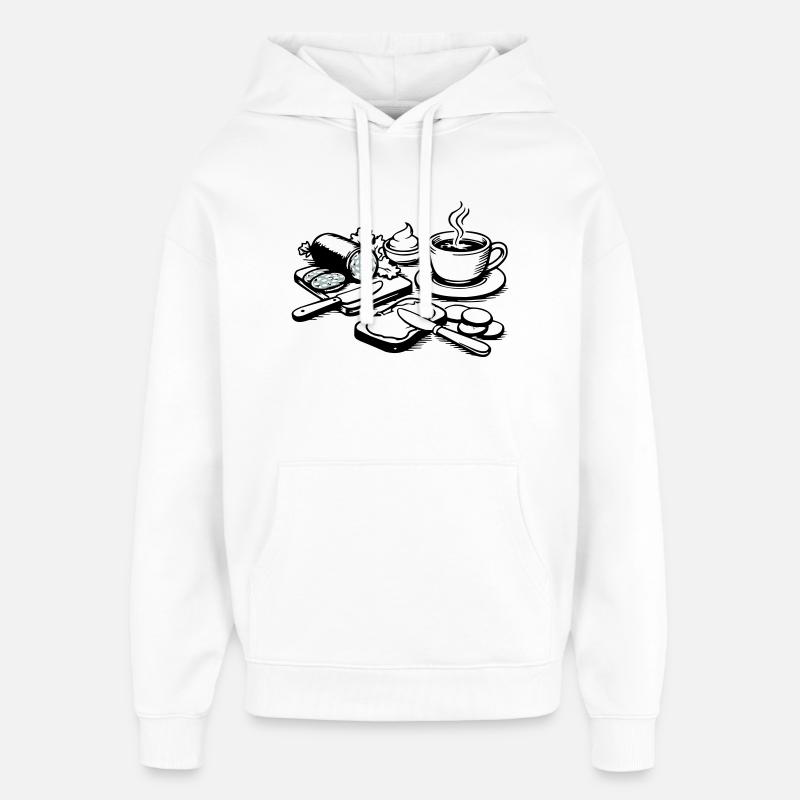 repas - Sweat à capuche unisexe Stanley/Stella Oversized - blanc