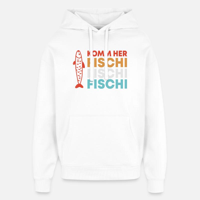 Diction de pêche à la pêche - Sweat à capuche unisexe Stanley/Stella Oversized - blanc