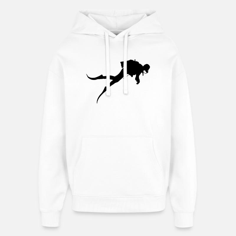 Plongeur Taucher - Sweat à capuche unisexe Stanley/Stella Oversized - blanc