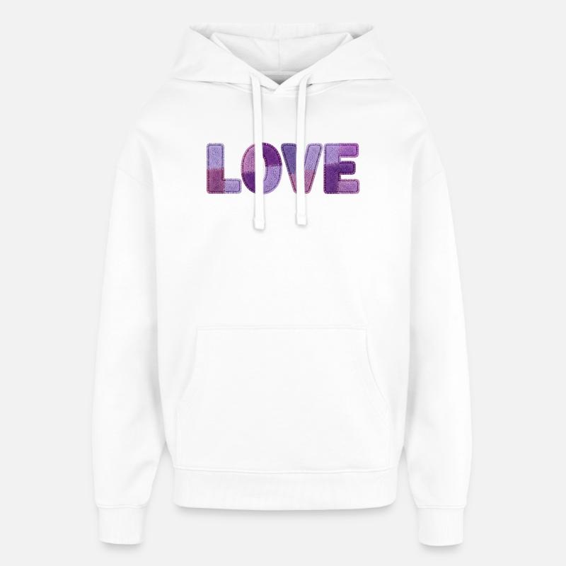 Patchwork Love – Trend Print - Oversized Unisex Hoodie von Stanley/Stella - Weiß