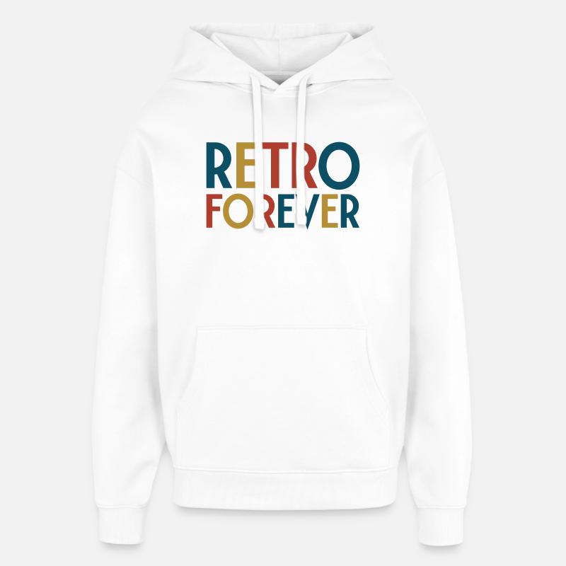 Retro forever - Sweat à capuche unisexe Stanley/Stella Oversized - blanc