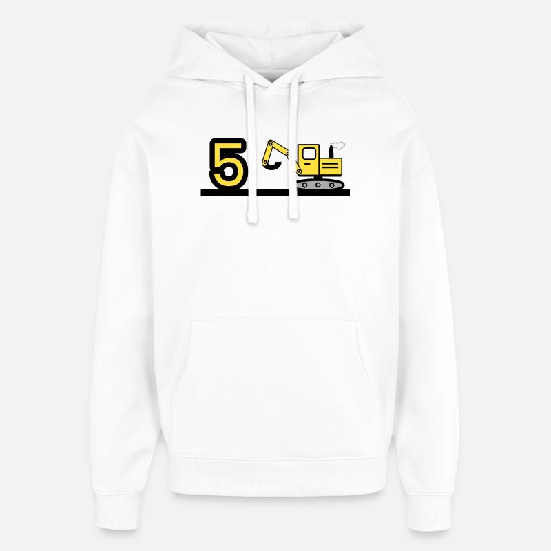 Excavatrice - Sweat à capuche unisexe Stanley/Stella Oversized - blanc