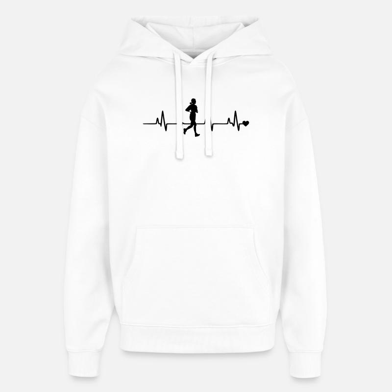 Faire du jogging - Sweat à capuche unisexe Stanley/Stella Oversized - blanc