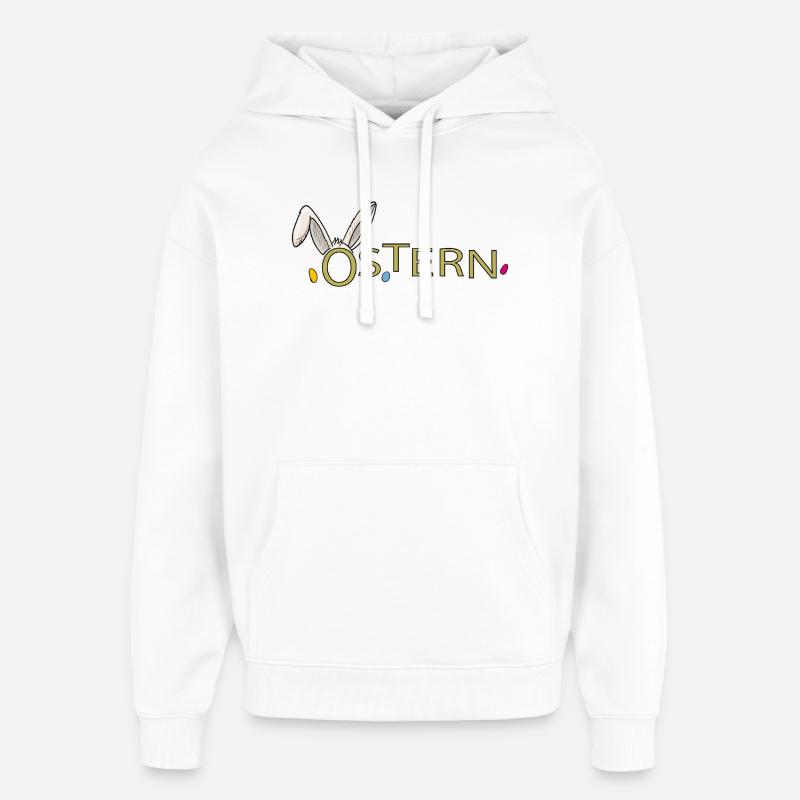 Pâques - Sweat à capuche unisexe Stanley/Stella Oversized - blanc