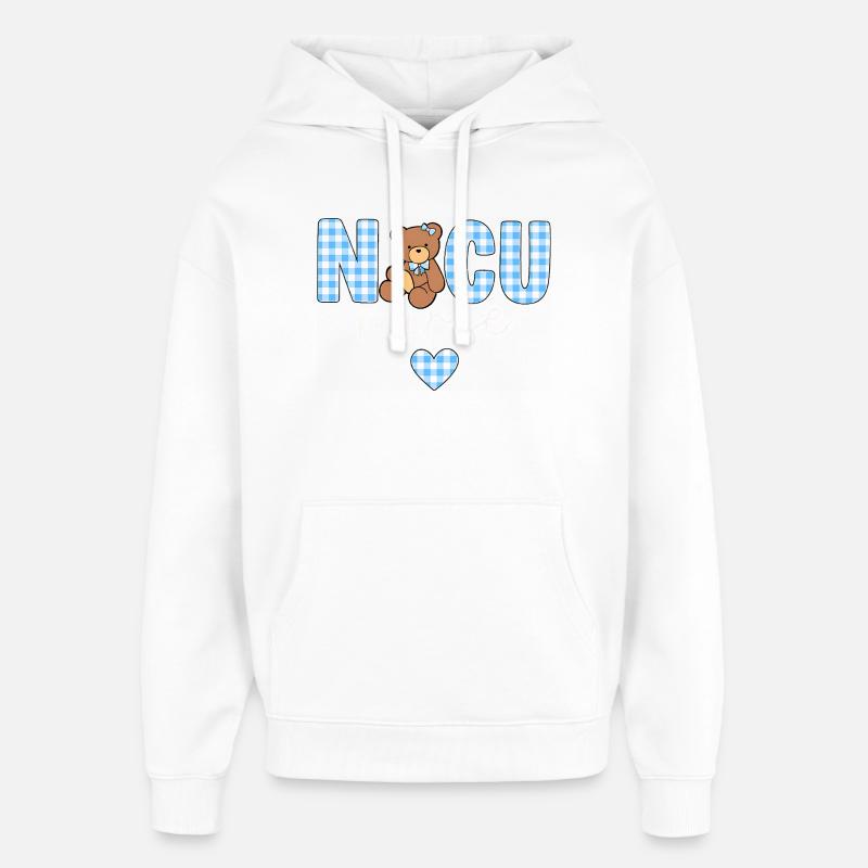 Infirmière Bear en néonatologie - Sweat à capuche unisexe Stanley/Stella Oversized - blanc