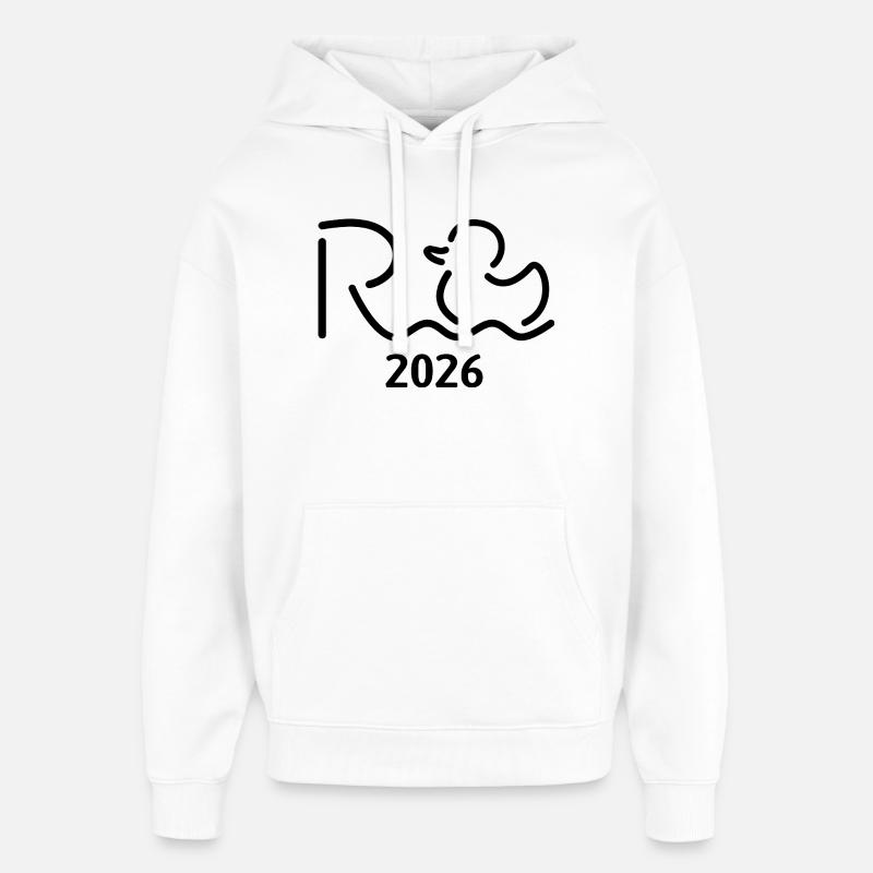 Rente 2026 - Retraite - Rente - Sweat à capuche unisexe Stanley/Stella Oversized - blanc