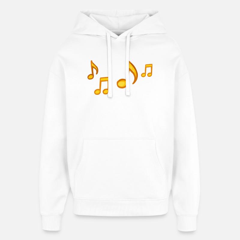 Sunny Notes Illustration - Sweat à capuche unisexe Stanley/Stella Oversized - blanc