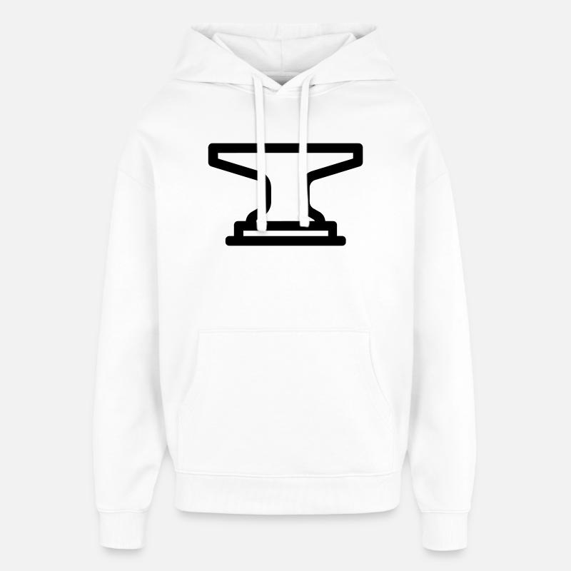 enclume - Sweat à capuche unisexe Stanley/Stella Oversized - blanc