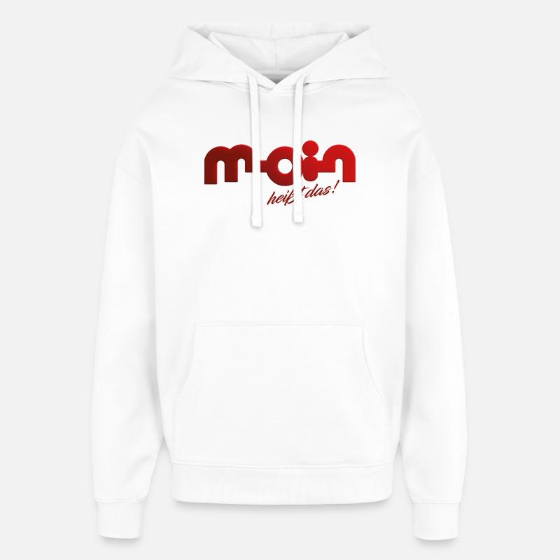 Moin heißt das! - Oversized Unisex Hoodie von Stanley/Stella - Weiß