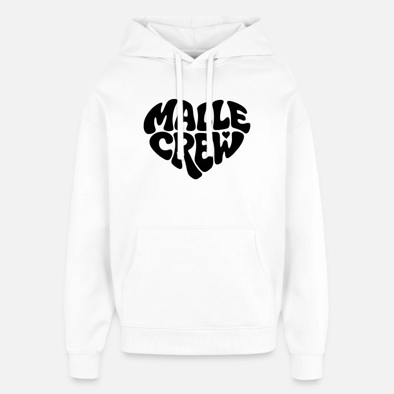 Malle Crew - Sweat à capuche unisexe Stanley/Stella Oversized - blanc