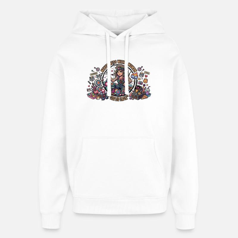 Puissance féminine avec arc - Sweat à capuche unisexe Stanley/Stella Oversized - blanc