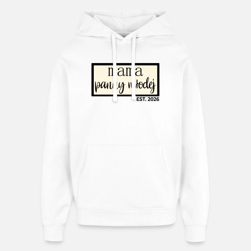 Maman de la Mariée 2026 - Sweat à capuche unisexe Stanley/Stella Oversized - blanc