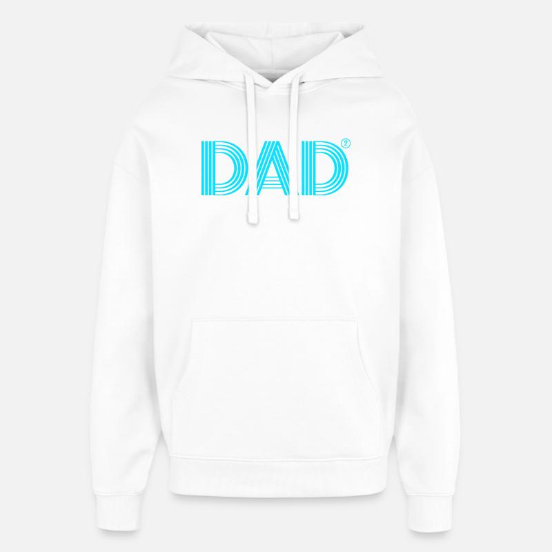 Père Gémeaux Papa Gémeaux - Sweat à capuche unisexe Stanley/Stella Oversized - blanc