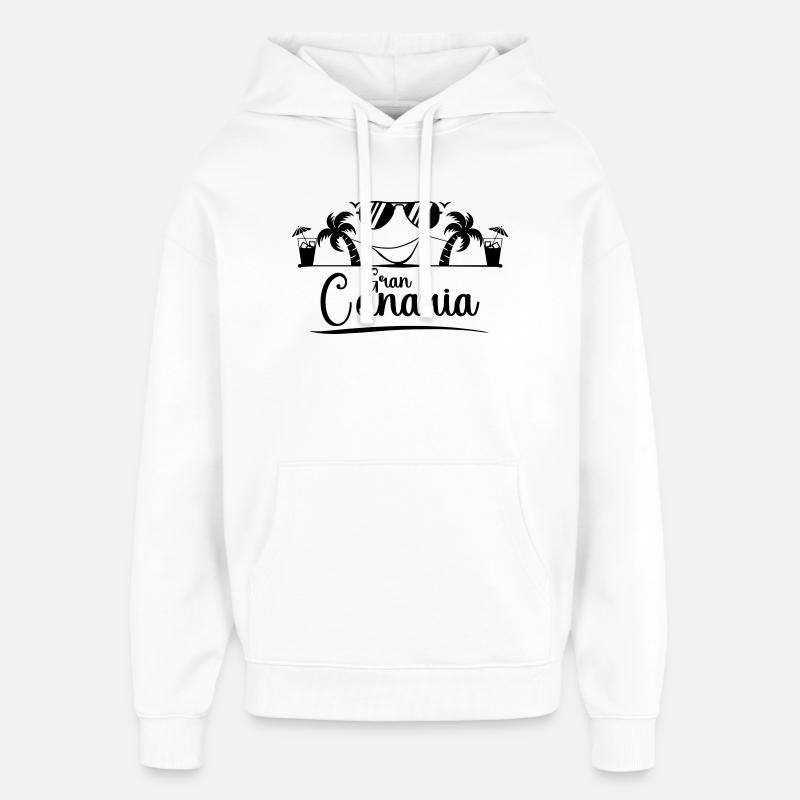 Gran Canaria - Sweat à capuche unisexe Stanley/Stella Oversized - blanc