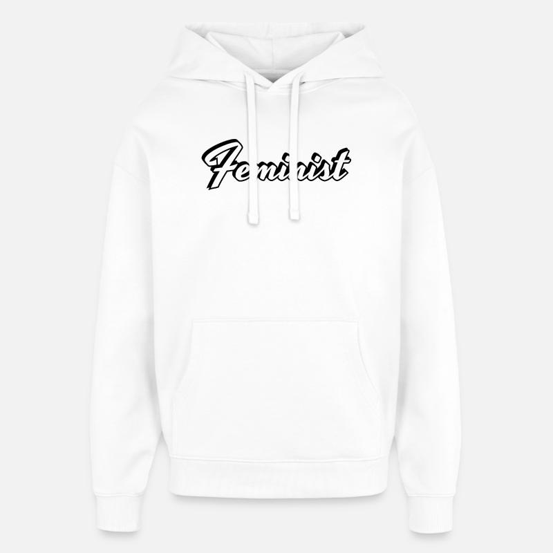 Féministe - Sweat à capuche unisexe Stanley/Stella Oversized - blanc