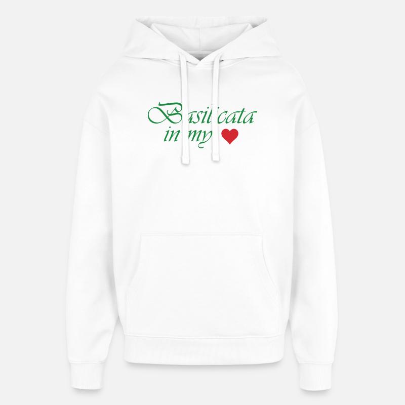 Basilicate dans mon cœur - Sweat à capuche unisexe Stanley/Stella Oversized - blanc