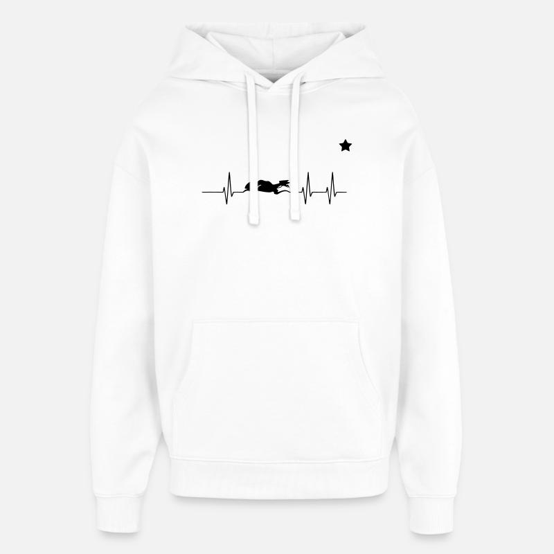 Cœur de vélo Devise - Sweat à capuche unisexe Stanley/Stella Oversized - blanc