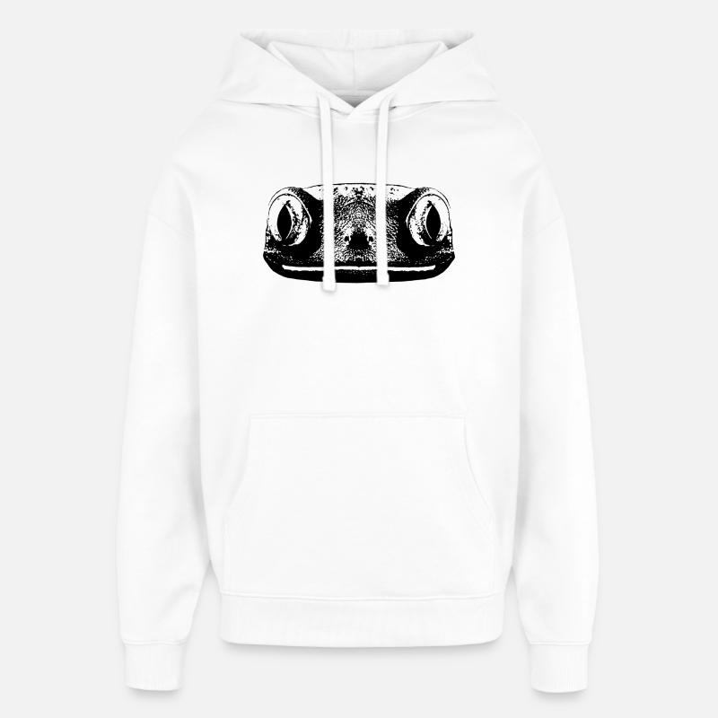 Gecko / Grenouille - Sweat à capuche unisexe Stanley/Stella Oversized - blanc