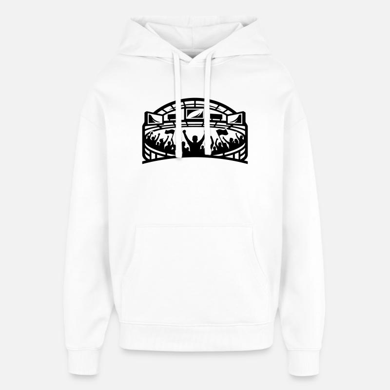 Stadium Fans Silhouette - Oversized Unisex Hoodie by Stanley/Stella - white