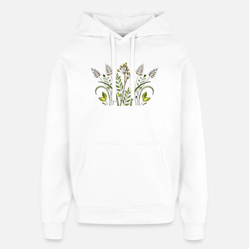 Fleur - Sweat à capuche unisexe Stanley/Stella Oversized - blanc